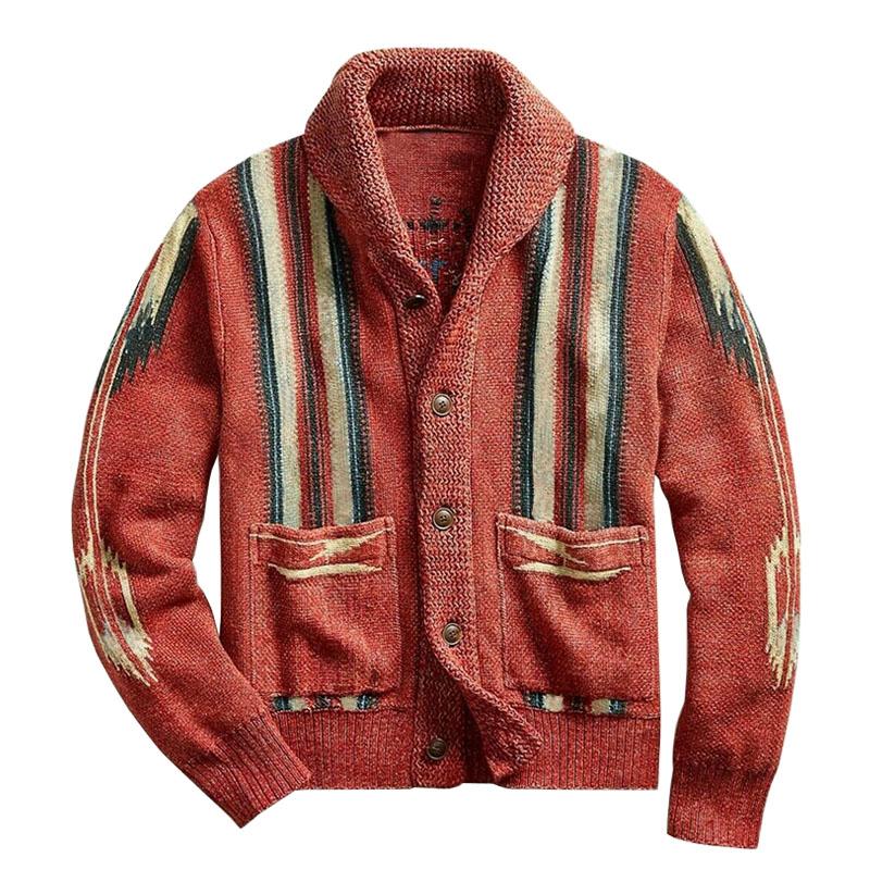 Herren Strickjacke Rustikal Warm Beige