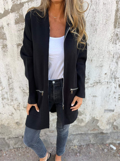 Damen Trenchcoat Lässig Wollmix