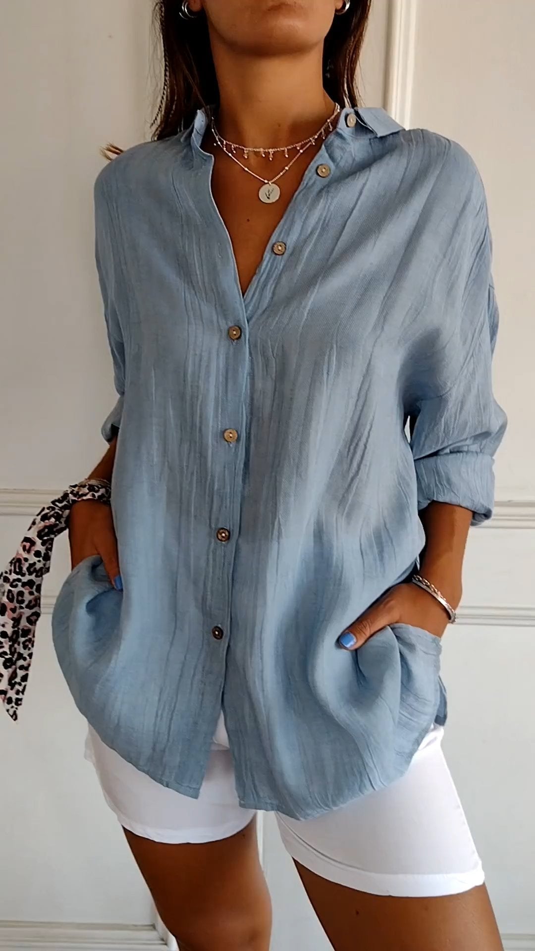 Norvielle Damen Bluse Elegantes Design