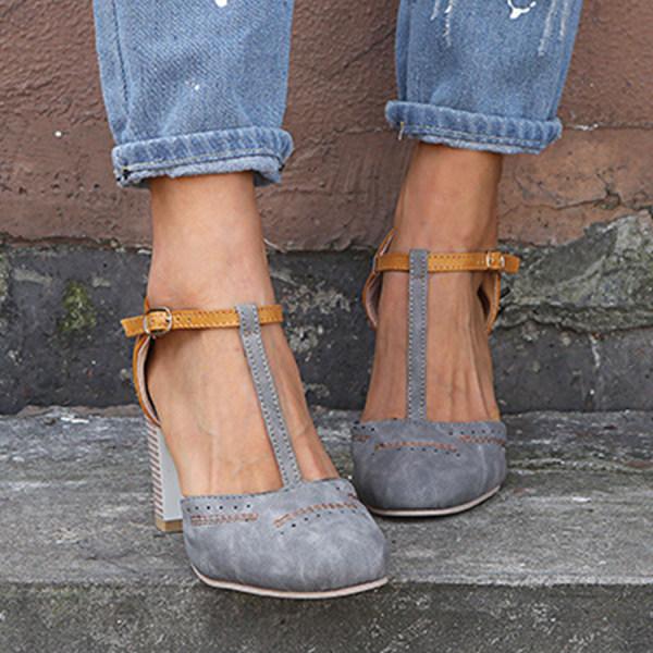Damen Mary Janes Mit Blockabsatz Frühling