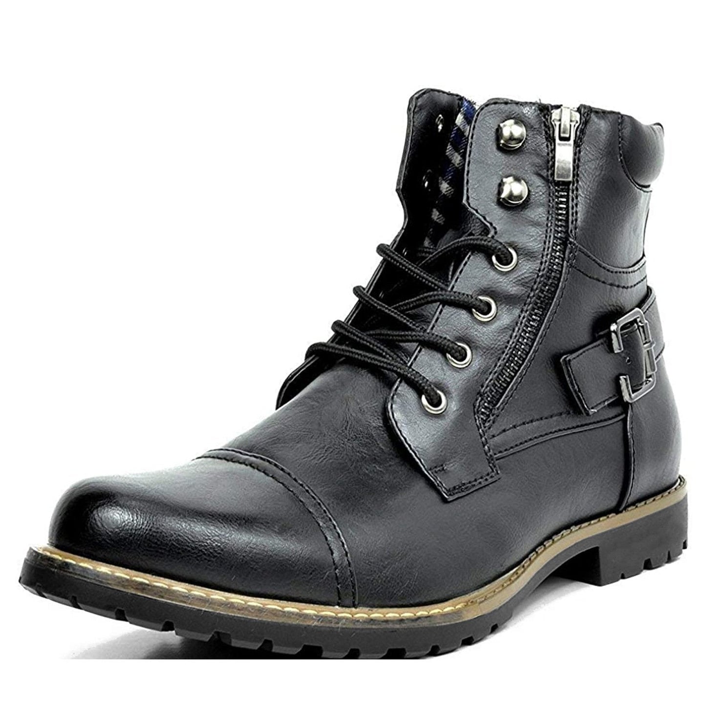 Norvielle Herren Motorradstiefel Leder
