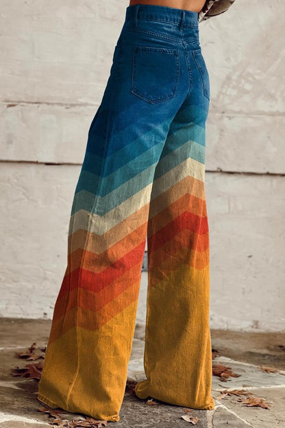 Damen Retro-Stil Schlaghose Trend - Norvielle