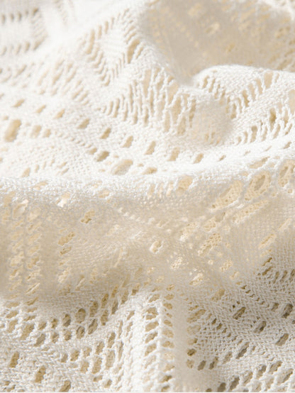 Damen Häkeltop Transparent Ethno-Muster