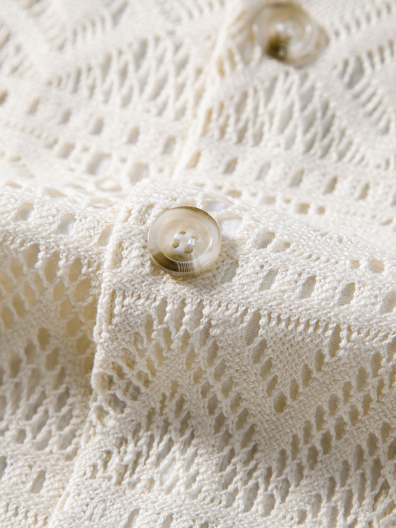 Damen Häkeltop Transparent Ethno-Muster