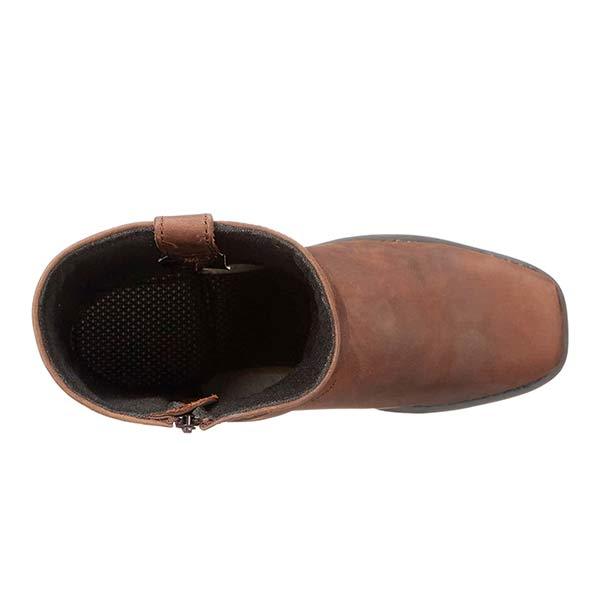 Damen Bikerstiefel Mid Cut Leder