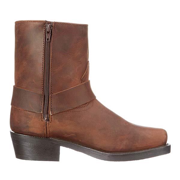 Damen Bikerstiefel Mid Cut Leder