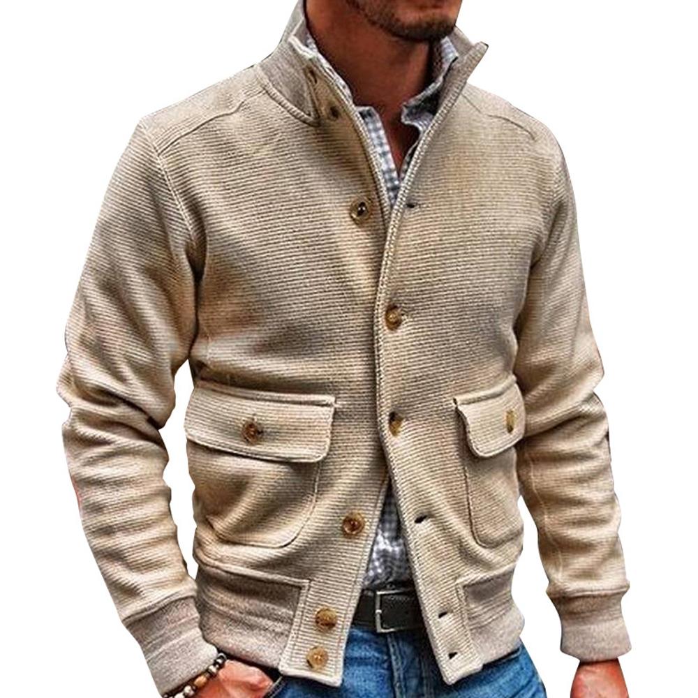 Herren Freizeitjacke Lässig Elegant Beige