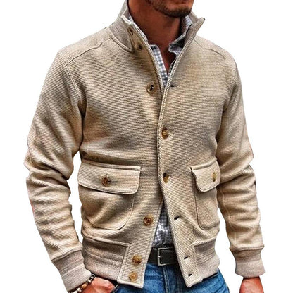 Herren Freizeitjacke Lässig Elegant Beige