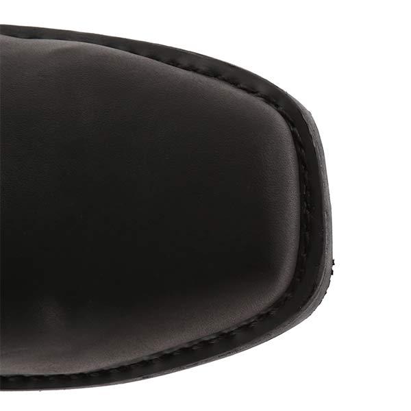 Herren Lederstiefel Robuste Biker Boots Stabiler Blockabsatz