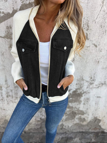 Damen Modische Jeansjacke