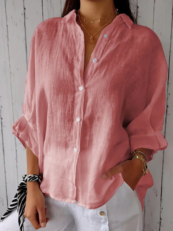 Damen Bluse Zeitlose Eleganz Baumwolle Weiß