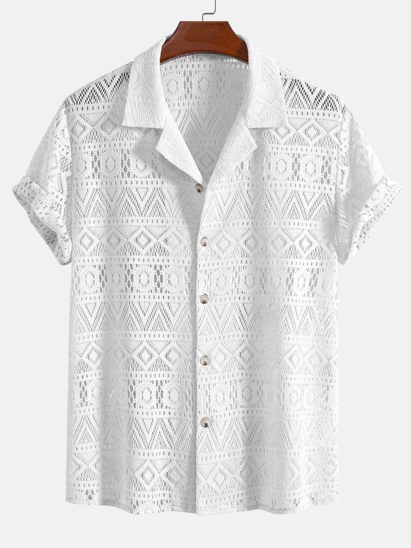 Damen Häkeltop Transparent Ethno-Muster - Norvielle