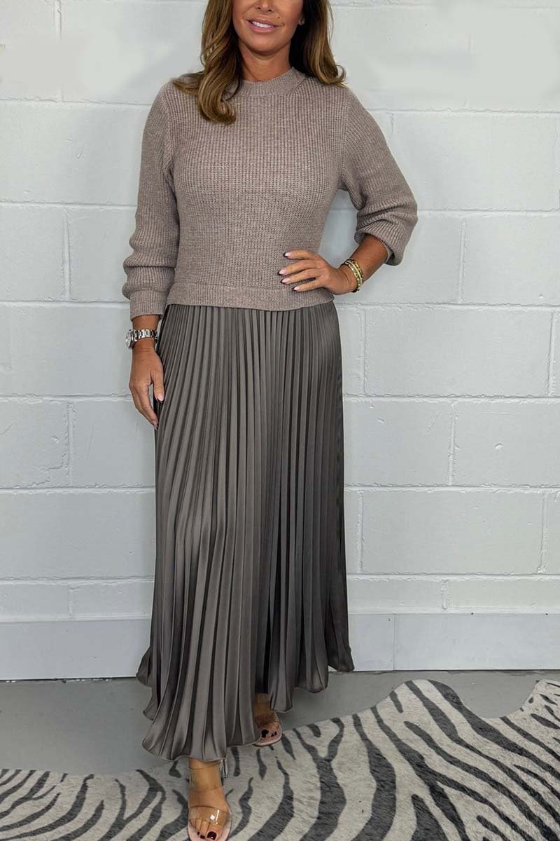 Norvielle Damen Pullover mit Faltenrock
