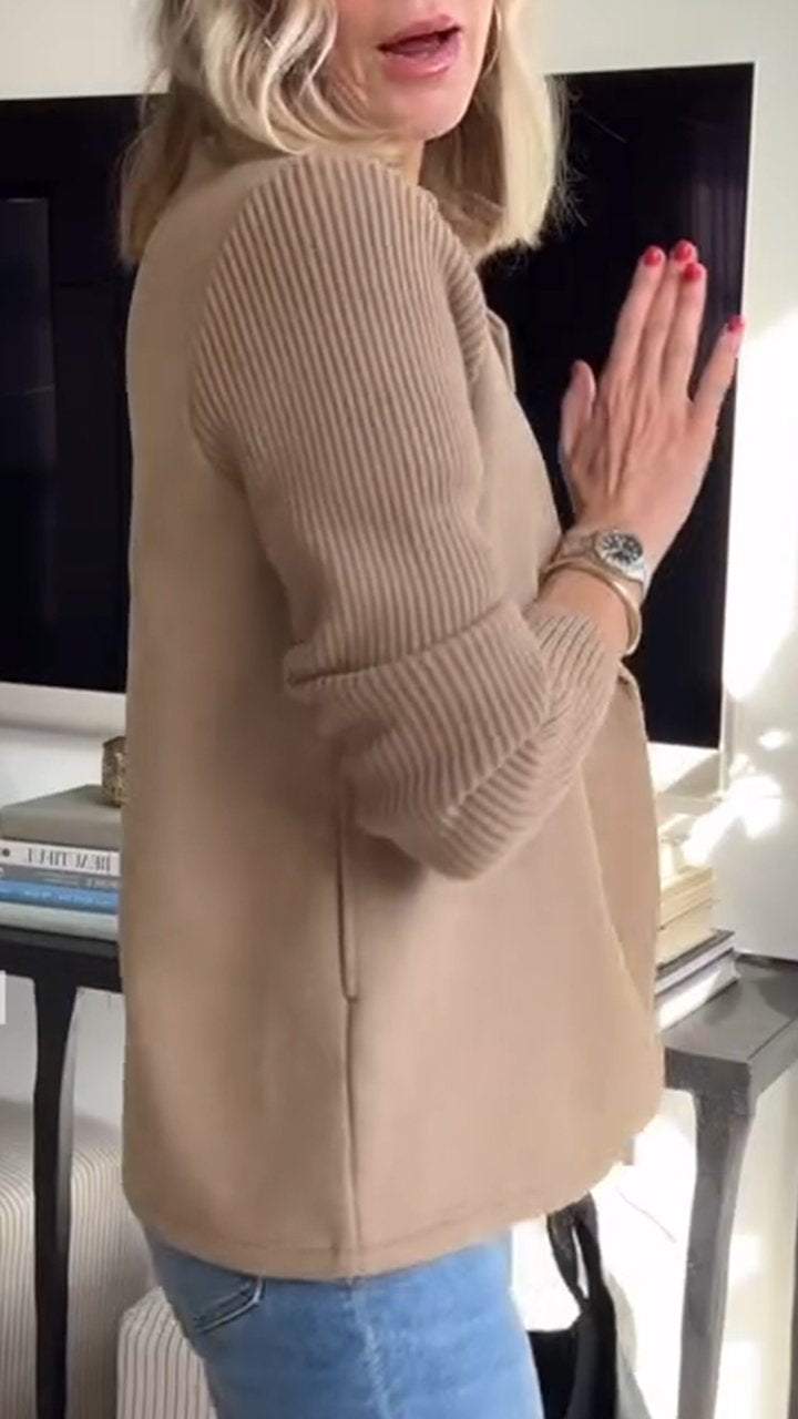 Damen Blazer Strickärmel