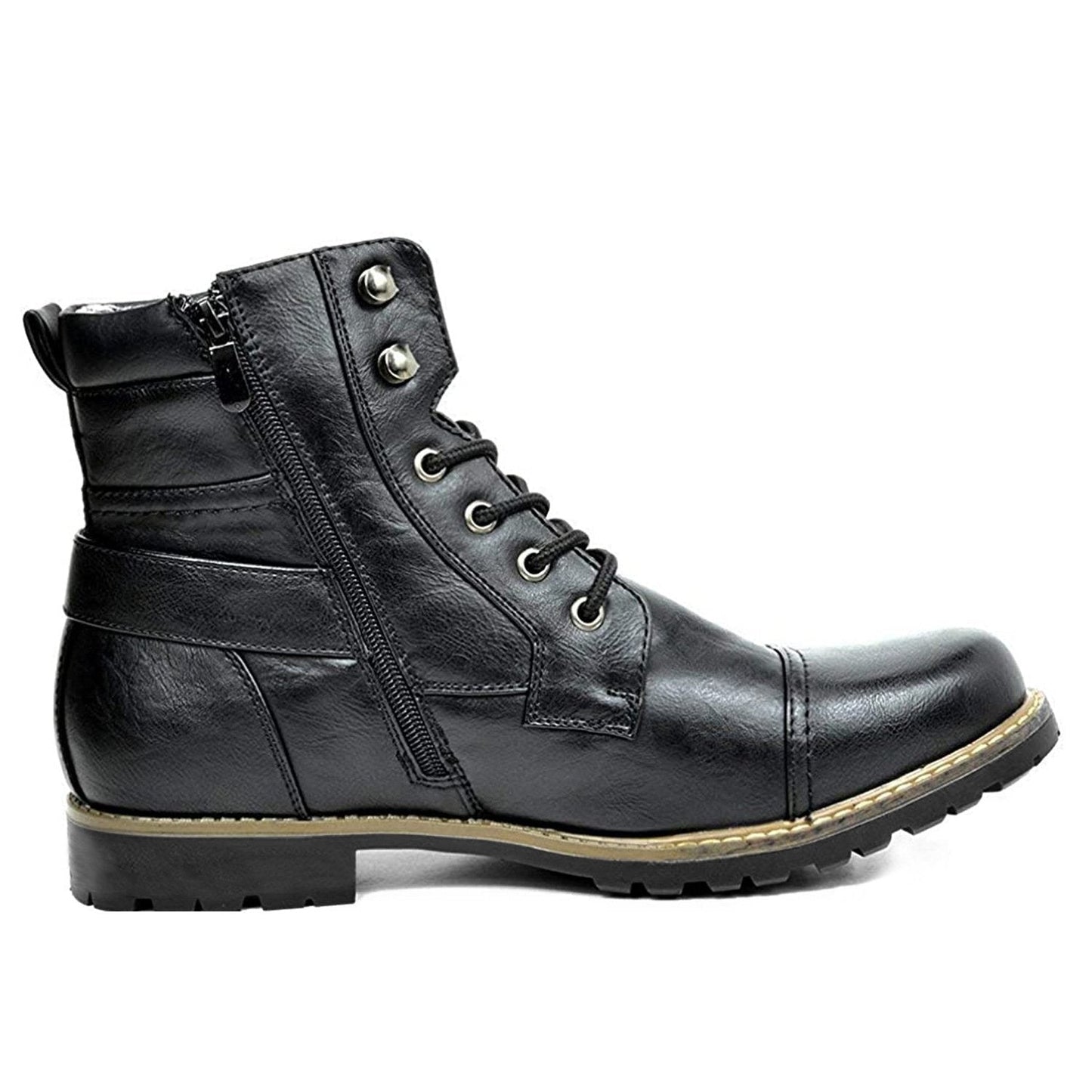 Norvielle Herren Motorradstiefel Leder