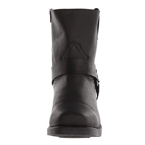 Damen Bikerstiefel Mid Cut Leder
