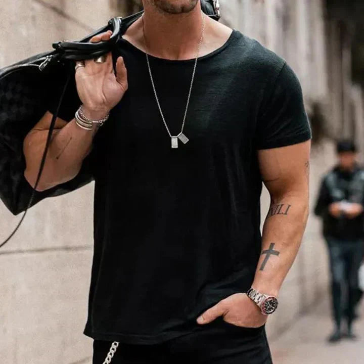 Lennon Herren T-Shirt Bequem Lässig Weiß
