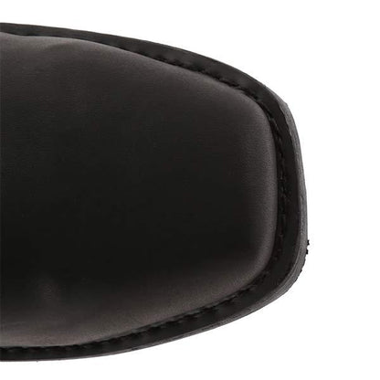 Damen Bikerstiefel Mid Cut Leder