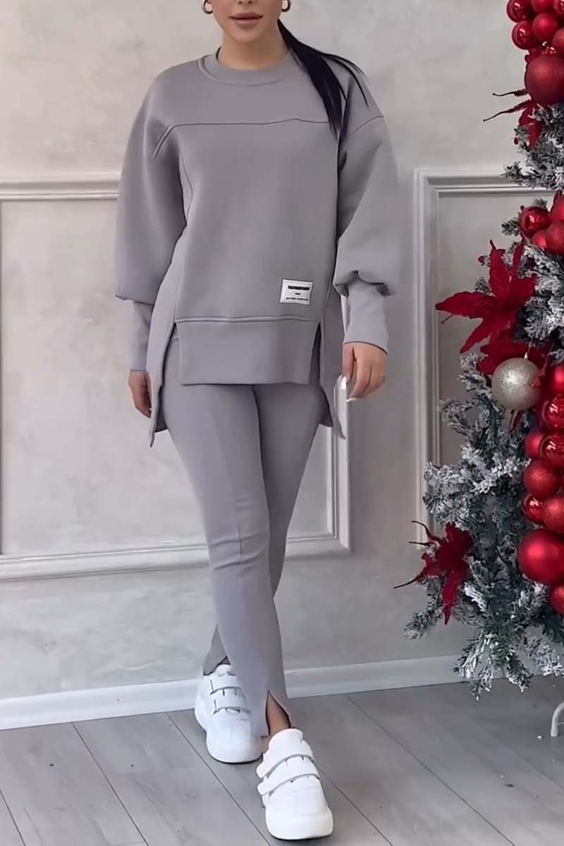 Damen Trainingsanzug Weich Oversized Trendy Set