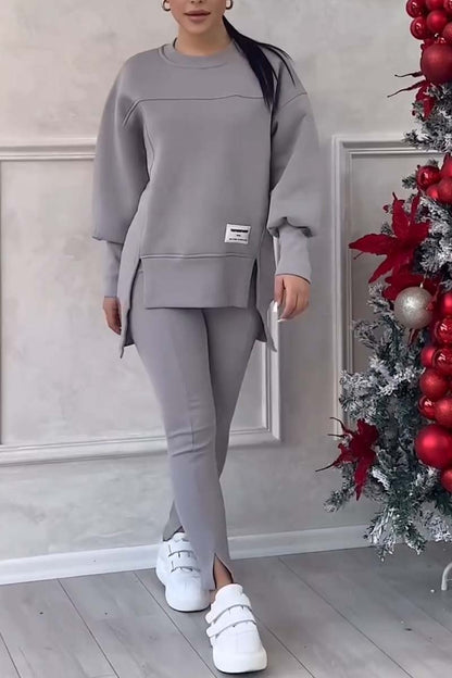 Damen Trainingsanzug Weich Oversized Trendy Set