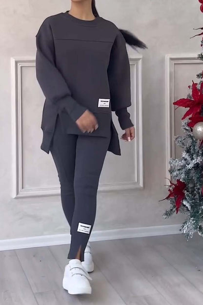 Damen Trainingsanzug Weich Oversized Trendy Set
