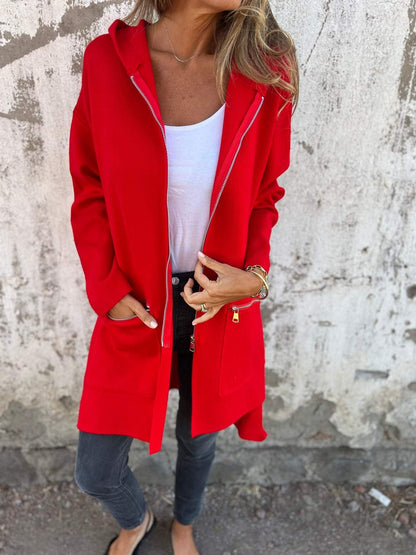 Damen Trenchcoat Lässig Wollmix