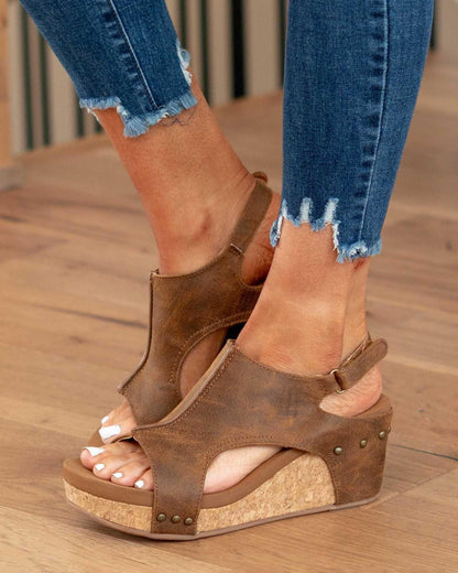 Damen Sandalen Riemen Flache Sohle