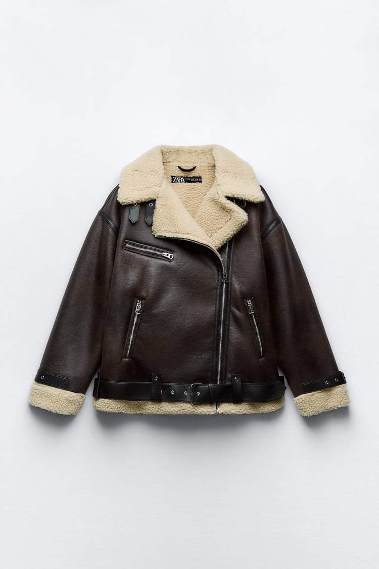 Norvielle Damen Jacke Kunstmaterial Revers