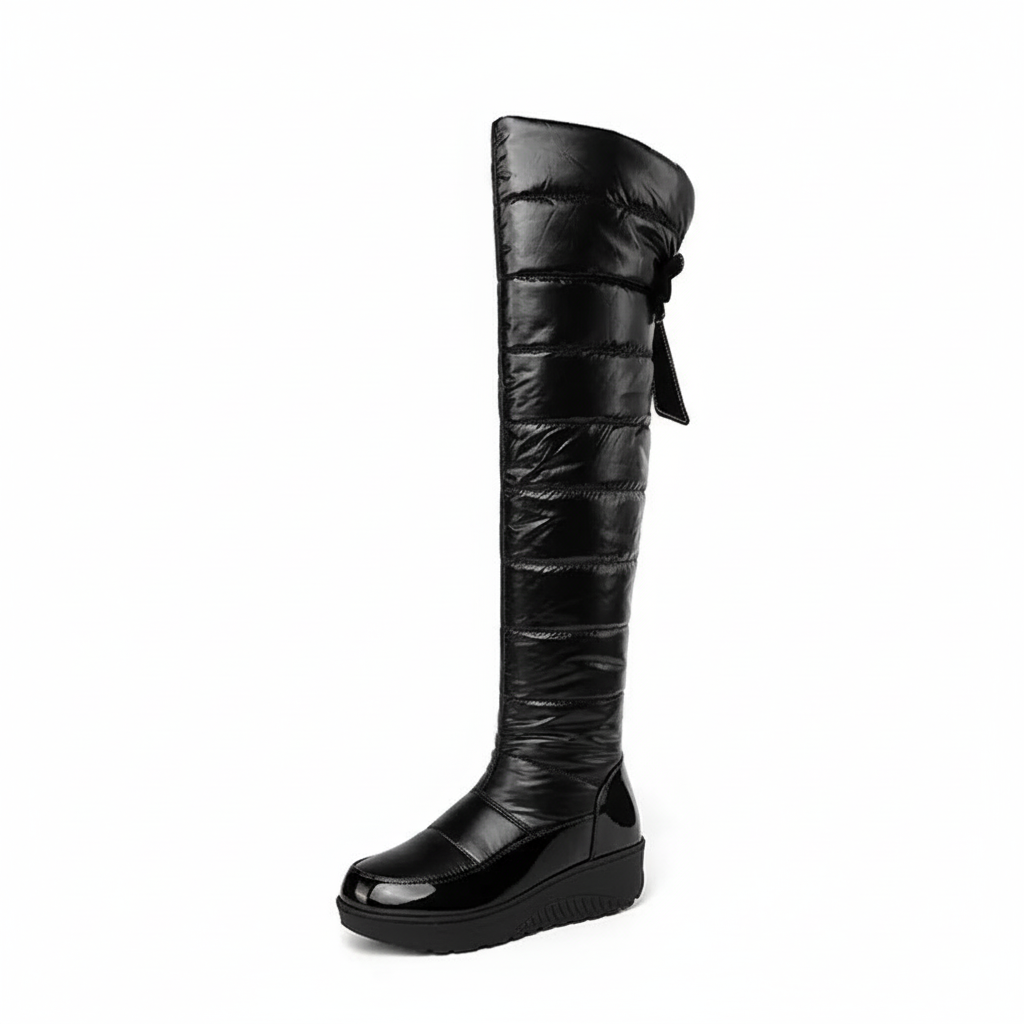 Damen Overknee Stiefel Narella Warm Gefüttert