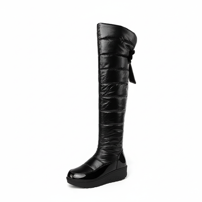 Damen Overknee Stiefel Narella Warm Gefüttert