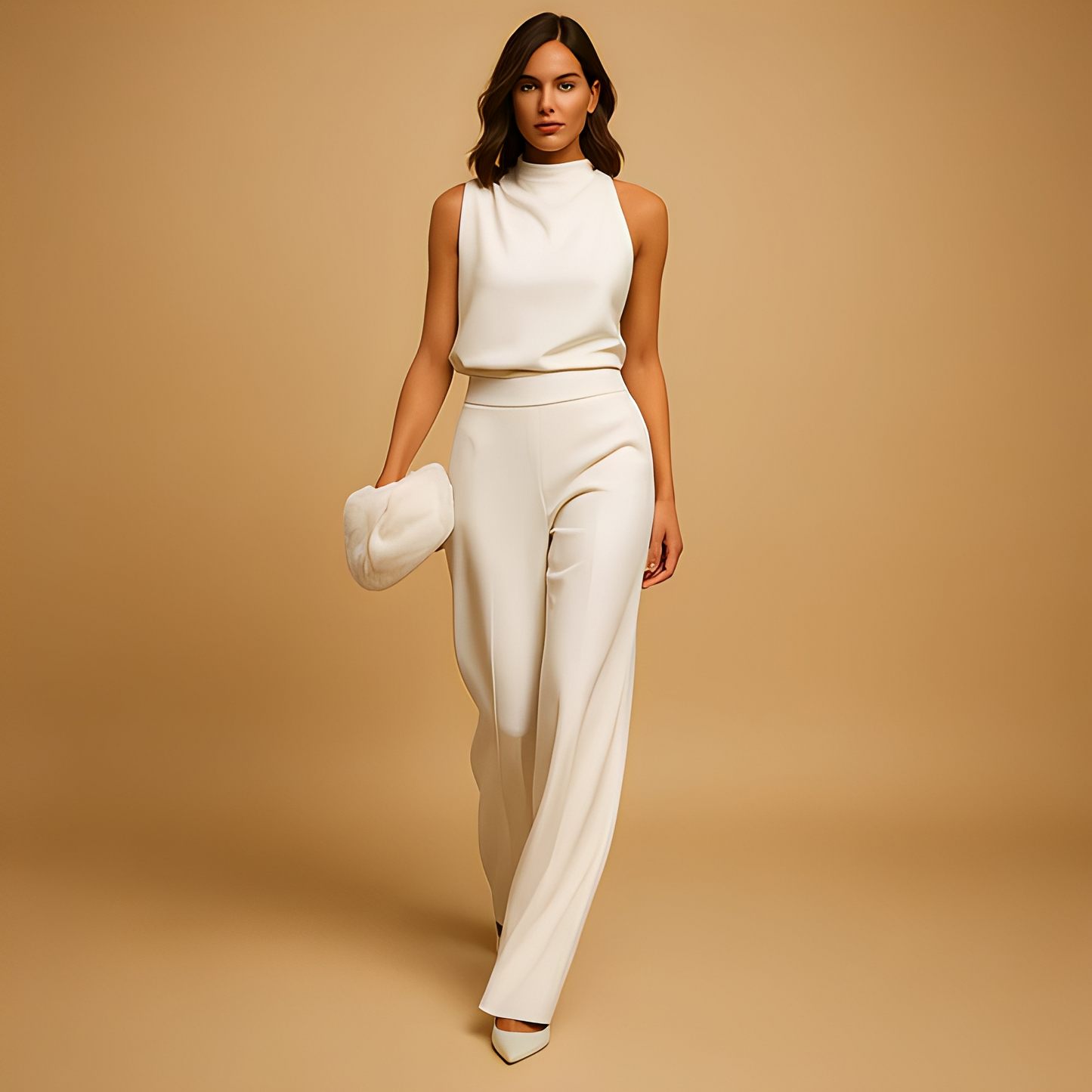 Damen Overall Weitbein Elegantes Design