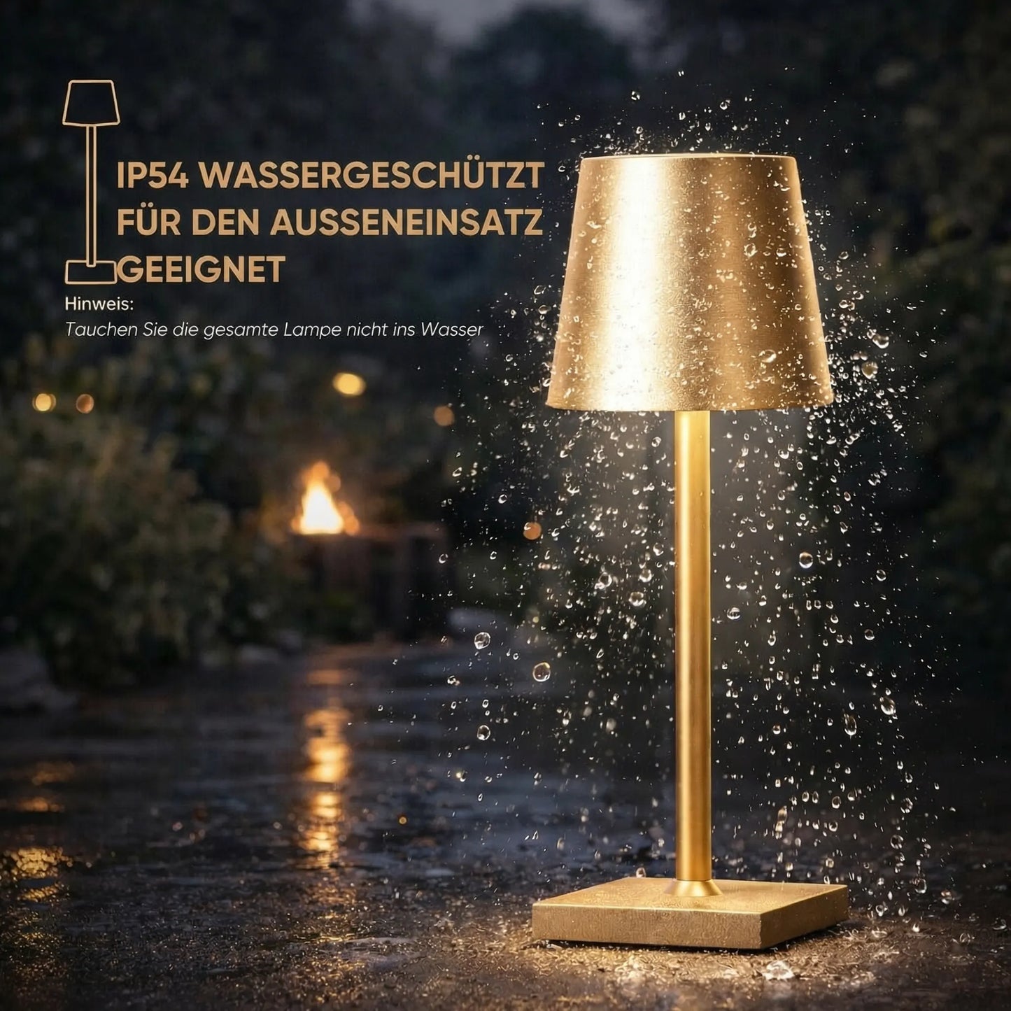 Wiederaufladbare Tischleuchte Kabellampe Tischlicht