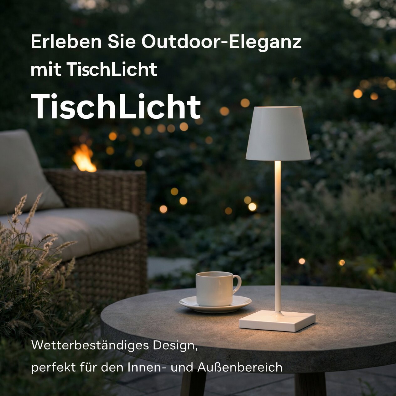 Wiederaufladbare Tischleuchte Kabellampe Tischlicht