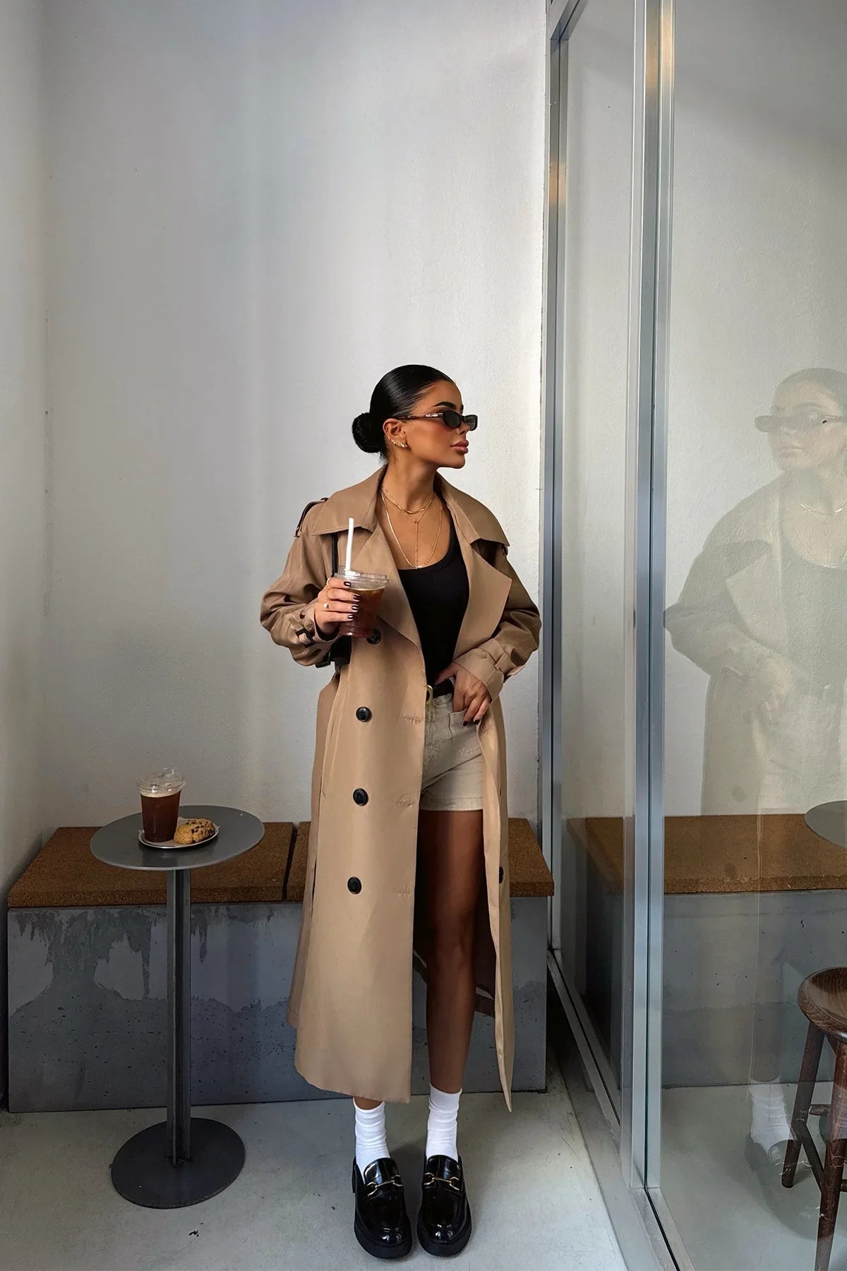 Damen Trenchcoat Elegantes Design