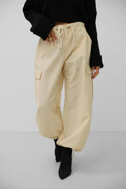 Damen Cargo-Jogger Gelb