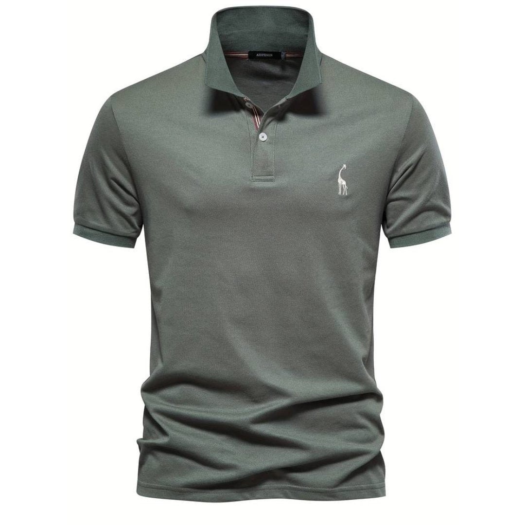 Norvielle Herren Poloshirt Reine Baumwolle Sportlich Weiß - Norvielle