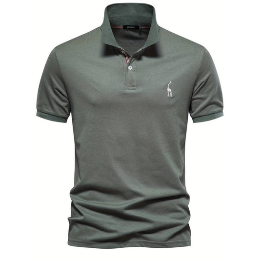 Norvielle Herren Poloshirt Reine Baumwolle Sportlich Weiß - Norvielle