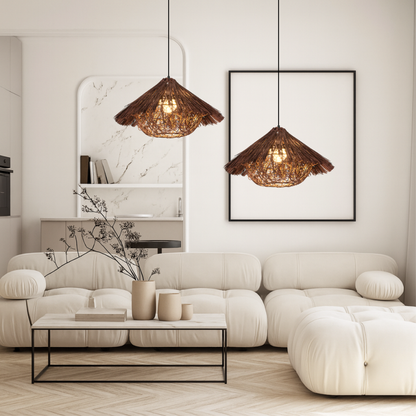 Hansi Pendelleuchte Rattan Bambus Natur
