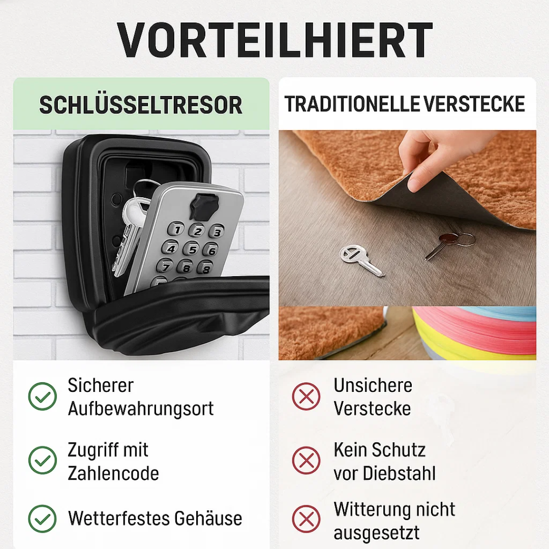 Wetterfester Schlüsselsafe Edelstahl