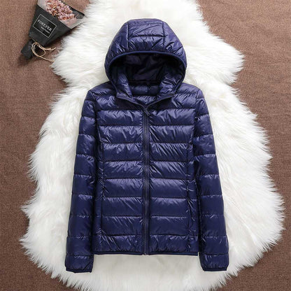 Norvielle Damen Daunenjacke Kapuze