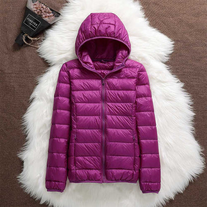Norvielle Damen Daunenjacke Kapuze