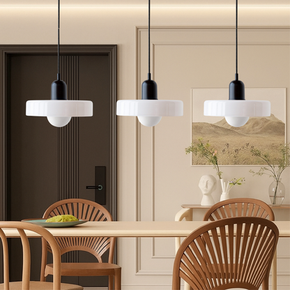Bauhaus 3-Arm Pendelleuchte Bunt Glas
