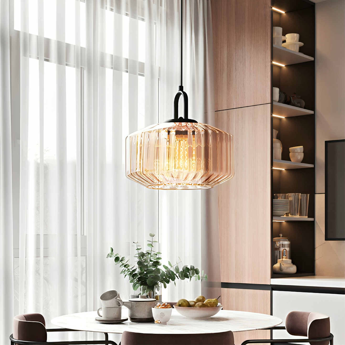 Bunte Glas Pendelleuchte - Norvielle