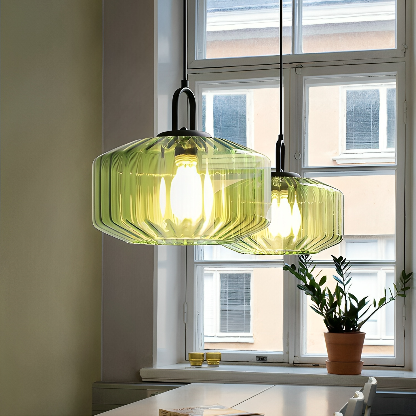 Bunte Glas Pendelleuchte