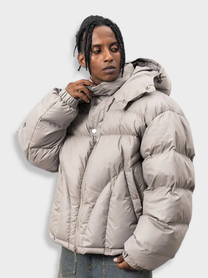 Herren Parka Pufferjacke Mit Kapuze