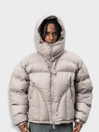 Herren Parka Pufferjacke Mit Kapuze