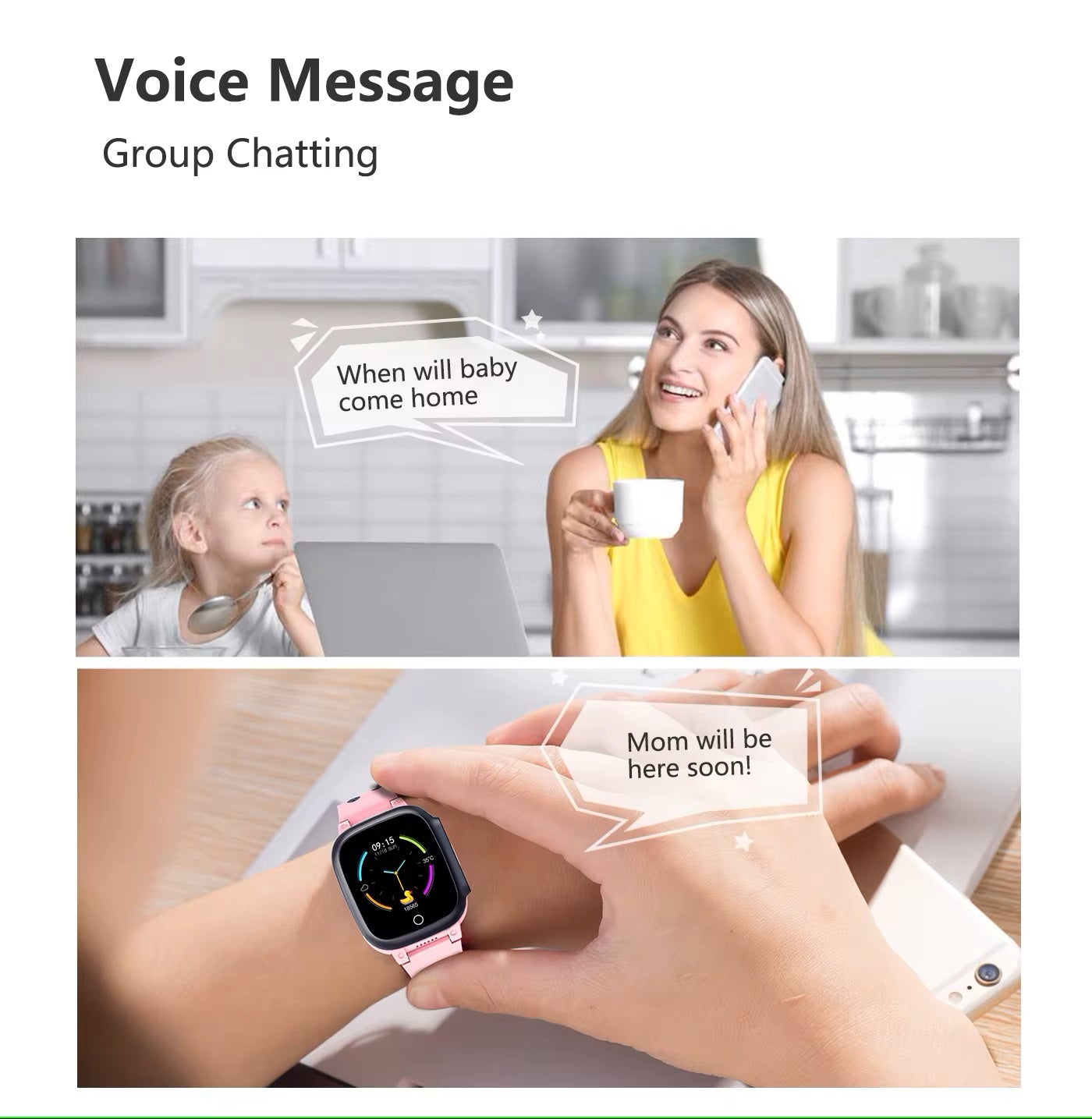 GPS-Smartwatch mit Videoanruf und Notruffunktion