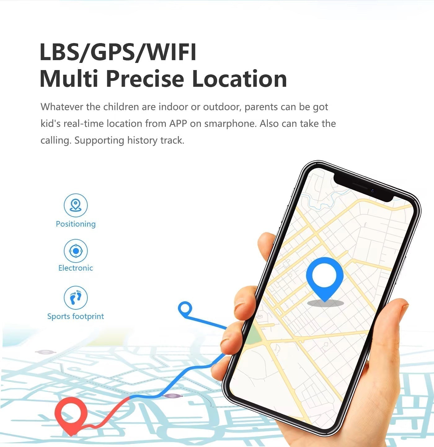 GPS-Smartwatch mit Videoanruf und Notruffunktion