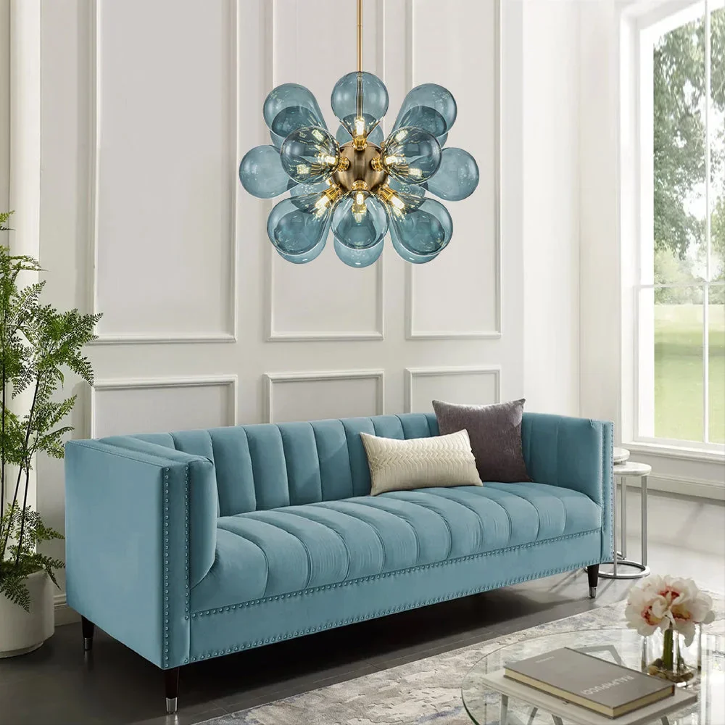 e Glas Pendelleuchte Cluster Leuchte