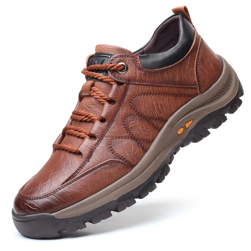 Herren Orthopädische Lederschuhe Wasserdicht Bequem
